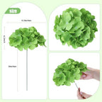 AVIVIHO 65pcs Fake Flowers Green Hydrangea Artificial Flowers Bulk (Not Squished, No Steaming Need) Silk Flowers with Stems for Wedding Decor,Home,Baby Shower,Table Centerpieces Decoration - Image 5