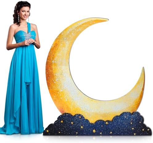 Leinuosen 5 ft Moon Starry Night Movie Night Party Decorations Large Cutou by Leinuosen