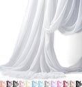 Barcelonetta | Chiffon Fabric | Decoration, Drapery Fabric | Wedding, Gender Reveal, Baby Shower, Birthday | for Arbor, Arch, Canopy, Table and Chair Decoration (White, 10 Yards) by Barcelonetta