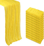 12 Pack 23 x 120 Inch Lemon Yellow Table Runner 10Ft Cheesecloth by Heneger