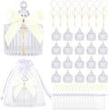 Vesici 20 Sets Baptism Party Favors for Guests Crystal Candy Bowl, White by Vesici