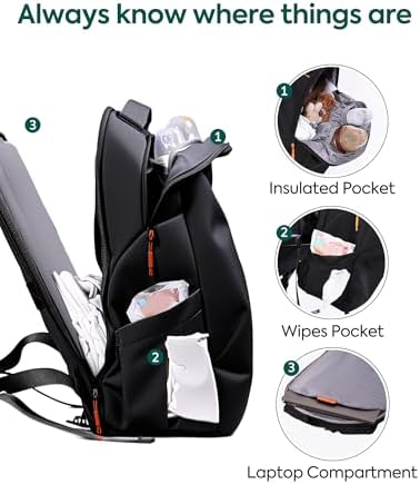 Babelio Grid Wizard Diaper Bag Backpack - Image 3