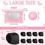 8 Sets Pink Heart Baby Shower Swing Shaking Balls Activity Set for Adults - Image 2