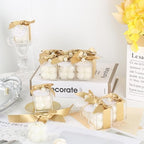 ACITHGL 30 Sets Fully Assembled Small Bubble Candle Party Favors for Guests Bulk Bridal Showers Favors Candles with Stylish Ribbons Thank You Cards Gifts (Gold) - Image 5
