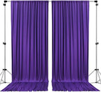 AK TRADING CO. 10 feet x 8 feet IFR Polyester Backdrop Drapes Curtains Panels with Rod Pockets - Wedding Ceremony Party Home Window Decorations - Purple by Fabrics%7CEventDecor%7CCrafts%7CUpholsteryFoam
