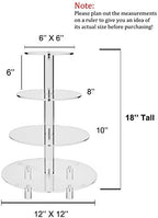 Jusalpha 4 Tier Round Acrylic Cupcake Stand Food Display (Tall version) - Image 3