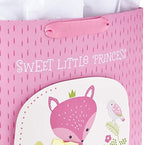 Hallmark 15" Extra Large Gift Bag with Tissue Paper (Sweet Little Princess Fox) for Baby Showers, Kids Birthdays, and More (Pack of 3) - Image 4