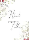 ANANYA FASHION & CRAFTS HUB Wild Flower Wedding Table Number Cardss 1-100 Double Sided With Head Table For Reception Event Party Baby Shower Birthday 5x7 Inch by AnanyaFashionCraftsHub