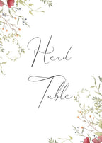 ANANYA FASHION & CRAFTS HUB Wild Flower Wedding Table Number Cardss 1-100 Double Sided With Head Table For Reception Event Party Baby Shower Birthday 5x7 Inch by AnanyaFashionCraftsHub