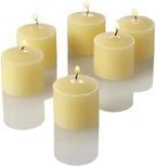 Set of 144 Richland Votive Candles Ivory Unscented and 144 Clear Glass Eastland Votive Holders - Image 7