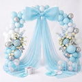 39x70 Inch Extra Large Blue Bow Decorations, Giant Tulle Bow for Boy Baby Shower, Big Decor for Wedding Ceremony Arch, Kids Birthday Party Backdrop Room Wall Hanging (Blue) by Unknown
