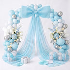 39x70 Inch Extra Large Blue Bow Decorations, Giant Tulle Bow for Boy Baby Shower, Big Decor for Wedding Ceremony Arch, Kids Birthday Party Backdrop Room Wall Hanging (Blue) by Unknown