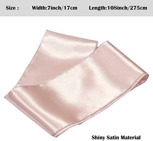 Champagne Satin Chair Sashes Bows for Chair,7x108inchs,50pcs - Image 5