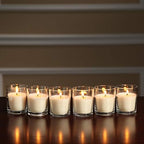 48-Pack Clear Glass Votive Candles – 10–12 Hour Long Burn, Unscented, Ivory, Bulk Set for Weddings, Events & Table Centerpieces – Hosley - Image 3