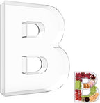 13.8" Extra Large Acrylic Letter Charcuterie Board Box, Reusable Fillable Letter Cake Candy Dish Display Serving Tray for Birthday Anniversary Party Decoration (B) by RUFHVTY