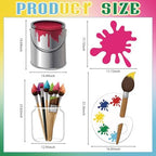 4 Pcs Large Paint Party Decorations - Colorful Art Cardboard Cutouts for Back to School Art Classroom Decor, Paint Can Palette Brush Cutouts for Birthday Baby Shower Craft Photo Props - Image 4