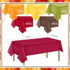 Jinei 20 Pcs Fall Plastic Tablecloth Thanksgiving Disposable Table Cover - Image 2