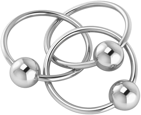 3 Ring 925 Sterling Silver Teether Rattle Ring by KRYSALIIS