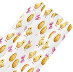 OTVEE 4 Rolls Wrap Paper Roll,Baby Chick With Pink Ribbon Design Gift Wrap Wrapping Paper for Birthdays, Graduations, Father's Day, Baby Showers, Halloween, Christmas, 58x22.8 in Per Roll - Image 6