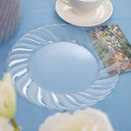 U-QE 60 Pieces Clear Plastic Plates - 10.25 Inch Clear Disposable Plates - Image 6