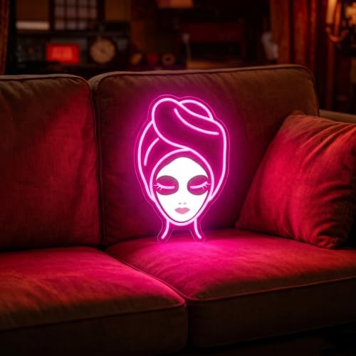 Facial Spa Neon Sign for Wall Decor Pink Letters Neon Lights Beauty Salon Sign for Business Skin Care Salon Beauty Shop Decorations by GSHIXIN