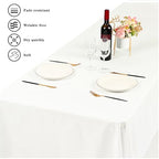 6 Pack Tablecloth 60 x 126 inch Polyester Table Cloth for 6 Foot Rectangle Tables,Stain and Wrinkle Resistant Washable Fabric Table Covers Polyester Ivory Table Clothes for Wedding,Party,Banquet - Image 5