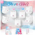 Ctosree 31 Pieces Gender Reveal Baby Shower Diaper Game 1 Diaper Baby Shower Game Board 7 Diapers 10 Plastic Balls 1 Organza Bag for Bridal Games Boy Girl by Ctosree