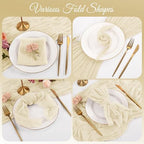 100 Pack Ivory Cloth Napkins 20x20Inch Cheesecloth Napkins - Image 4