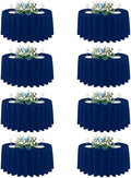 sancua Round Tablecloth 90 Inch Fit 30-72 Inch Tables, 8 Pack Navy Blue by sancua