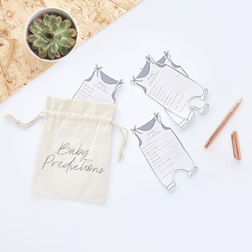 Club Green Baby Shower Prediction Cards and Canvas Bag x 20 - Image 2