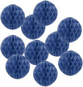 PATIKIL 10pcs 14" Honeycomb Balls Tissue Paper Pom Poms, Party Hanging Paper Honeycomb Balls Decoration for Birthday Wedding Home Backdrop Decor, Navy Blue by PATIKIL