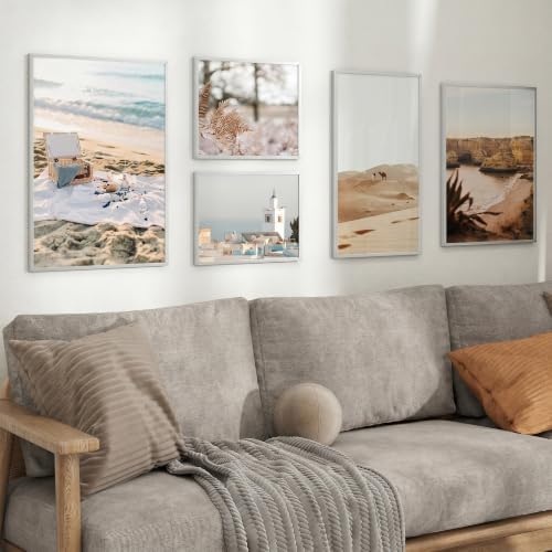 17x22 Metal Picture Frame, Aluminum Poster Frame with Real Glass, Silver - Image 4