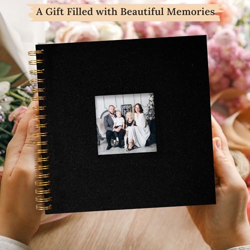 12"x12" Scrapbook Photo Album Linen Cover 40 Sheets 80 Pages White Paper - Image 6