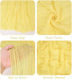 Showgeous 16 Pack Yellow Cheesecloth Table Runner 17 x 108 Inch - Image 4