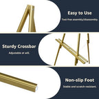 NianFeng Wooden Easel Stand for Sign, Easel Display Stand Floor for Wedding Sign with Adjustable Tray, 63-Inch, Tripod A-Frame Poster Light Duty, Welcome, Art Show & Baby Shower (Golden) - Image 7