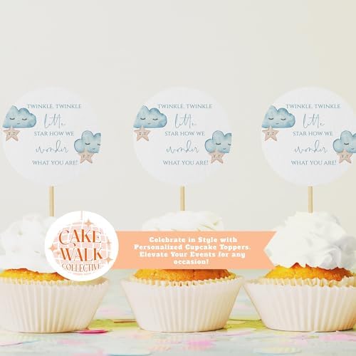 Set of 24 Cupcake Toppers | Gender Reveal Cupcake Toppers | Party Cupcake Toppers | Party Decorations | Baby Shower Toppers | Congrats on Pregnancy - Image 2