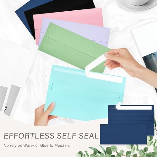 200 Pack #10 Navy Blue Envelopes Letter Size Self Seal Business Envelopes - Image 5