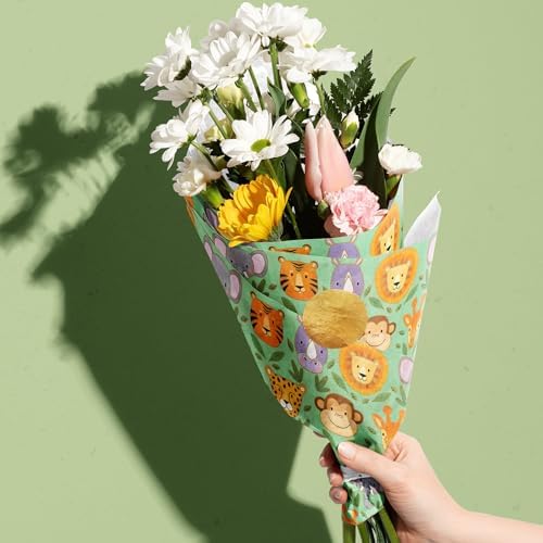 Jillson & Roberts 20" x 30" Printed Gift Tissue, Jungle Animals (48 Folded Sheets) - Image 5