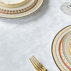 GLORY SEASON Velvet Tablecloth Luxurious Solid Rectangle Table Cloth,Oblong Retro Farmhouse Ruffle Tablecloths Washable Table Cover for Party Wedding Baby Shower Kitchen Dinning Tabletop Decoration - Image 6