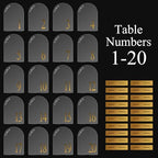 Aceorbit Clear Wedding Table Numbers 1-20 with Stands 5" x 7" - Image 5