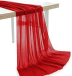 Pack of 10 Yard Chiffon Drapery Fabric, 60" Wide, Multiuse - Red by MDS
