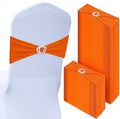 VitalCozy 100 Pcs Spandex Chair Sashes with Crown Buckle,Orange by VitalCozy