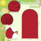 Red Arch Cover for Christmas 7.2FT Arch Backdrop Cover - Image 4