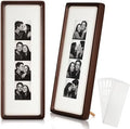 Lineshading 2 Pcs Walnut Wood Photo Strip Frames 12×4 Inch Frame, White by Lineshading