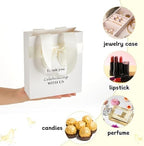 50 Pcs Wedding Gift Bags for Guests Bulk with Bow Ribbon Handles 6.2x7.2x2.5 Inch Wedding Favor Bag Thank You Gift Bags for Party Favor Bridesmaid Bags Bridal Shower Valentine Birthday Supplies(Beige) - Image 4