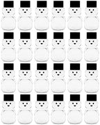 – 24 Pack 2 oz BPA-Free Plastic Honey Bear Bottles with Sealable Black Screw Top Lids, Clear Mini Squeeze Bottles for Honey, Samples & Party Favors (24pk, 2oz, BLK) by CLEARVIEWCONTAINERS
