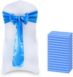 MDS® Pack of 25 Satin Chair Sashes for Wedding & Events – Blue by MDS
