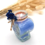 Wedding Favor Guest Bulk, Set of Heart Glass Candle Party with Custom Sticker and Dried Flowers Bridal Party, Baby Shower Gifts (Blue, Set of 30) - Image 7