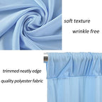 AK TRADING CO. 10 feet x 8 feet IFR Polyester Backdrop Drapes Curtains Panels with Rod Pockets - Wedding Ceremony Party Home Window Decorations - Light Blue - Image 7