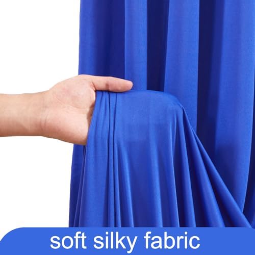 10ft x 7ft Royal Blue Backdrop Curtain for Parties Blue Wrinkle Free Backdrop Drapes Panels for Baby Shower Birthday Party Wedding Photo Photography Polyester Fabric Background Decoration - Image 6